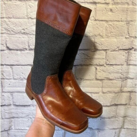 Wolverine Brown and Gray-Blue Women's Boots Size 7 - Picture 5 of 14